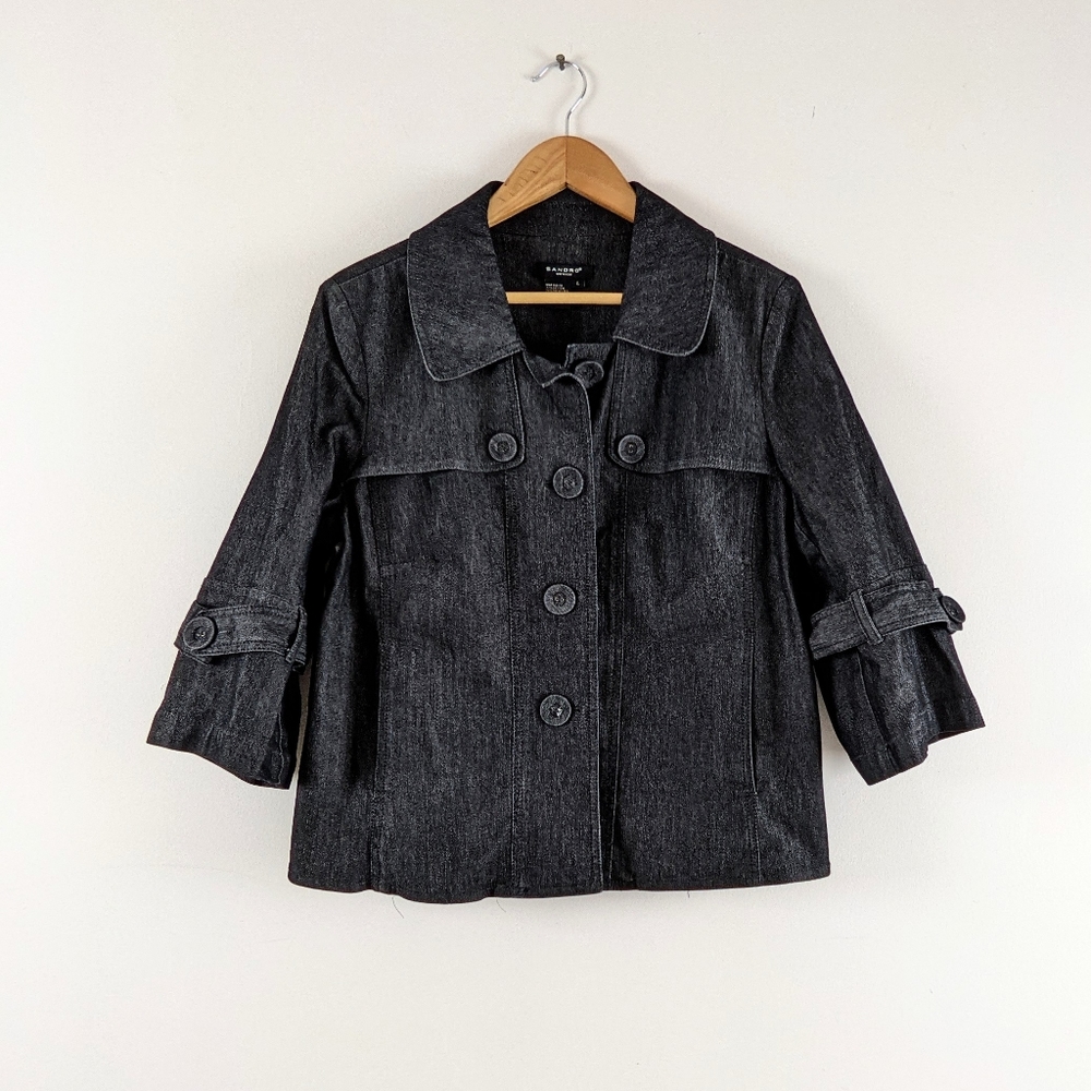 Sandro Sportswear Dark Denim Jacket